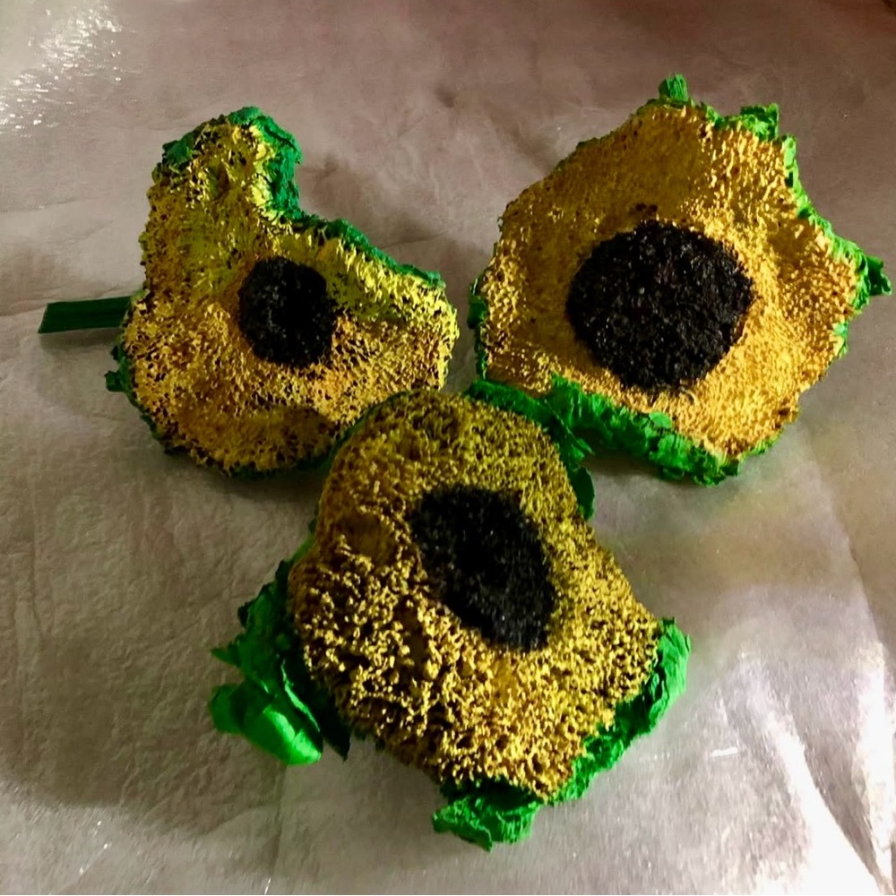 Vibrant Hand painted Sunflower Decor Pieces